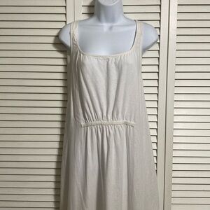 J. Crew Factory White Sleeveless Maxi Sundress